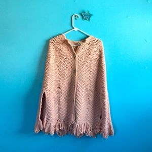 *Sold* Sweet Light Pink Knit Poncho
